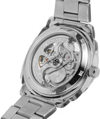 Tiong Reloj mecánico para hombre, de acero inoxidable, automático, con esqueleto, impermeable, para el día del padre, regalo