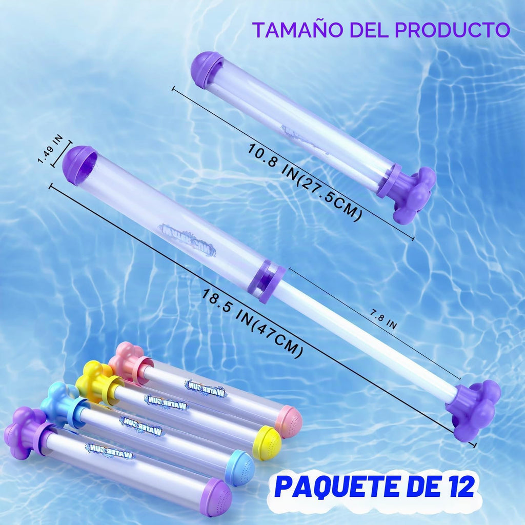 Paquete de 12 pistolas de agua a granel, súper pistola de remojo de agua para disparar hasta 40 pies, pistolas de agua súper Blaster para adultos al aire libre para niños de 3-4-5-8-12 años, juguetes de piscina al aire libre (12 piezas/estilo B)