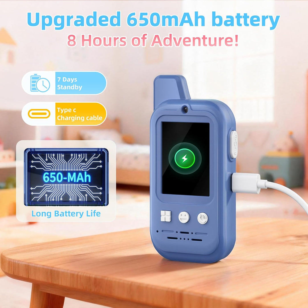 Walkie Talkies de video para niños: paquete de 2 juguetes de interc...