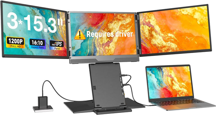 UK BONITOYS Extensor de pantalla para portátil cuádruple, monitor Q...