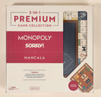 WS Game Company Monopoly, Sorry! y Mancala Premium 3 en 1 Juego de mesa
