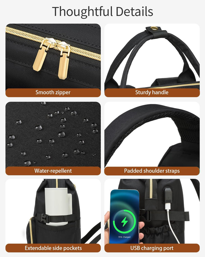 VANKANY Bolsa de libros para mujer, mochila para laptop, bolsas de...