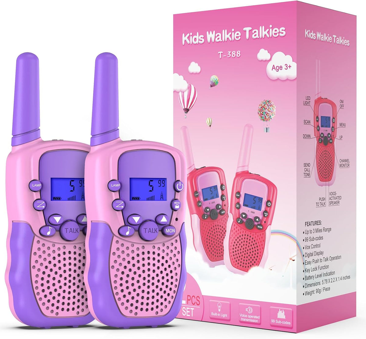 Selieve - Juguetes para niños de 5 a 12 años, walkie talkies