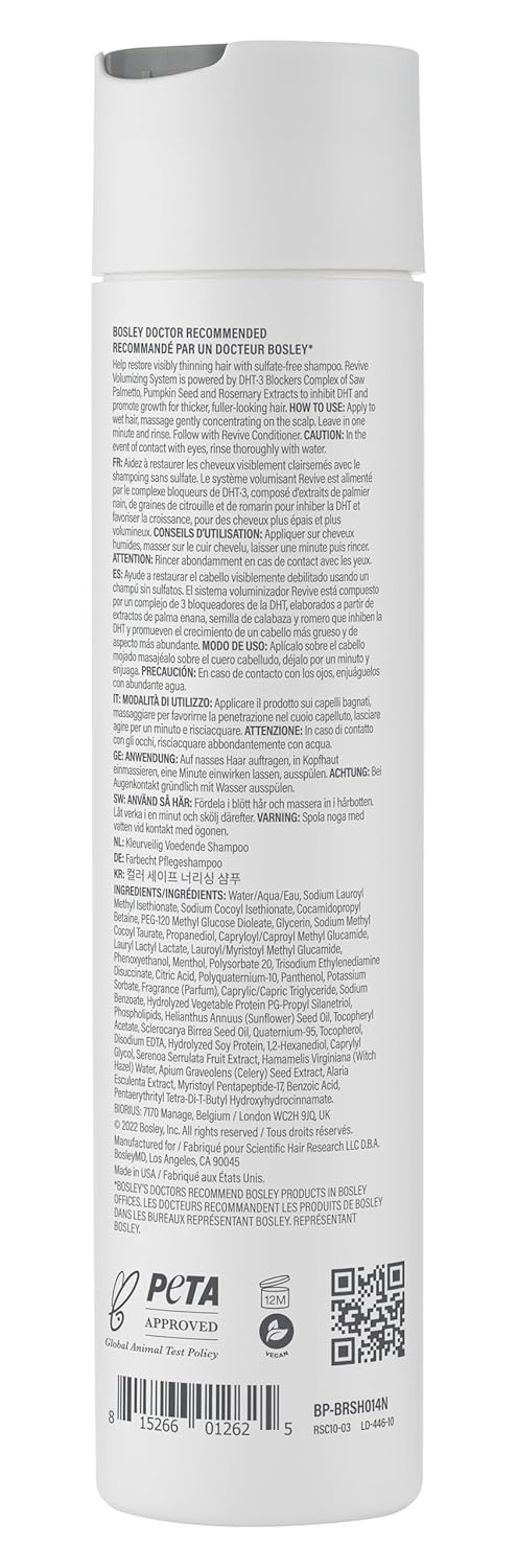 BosleyMD Champú nutritivo bosrevive para adelgazar notablemente el...