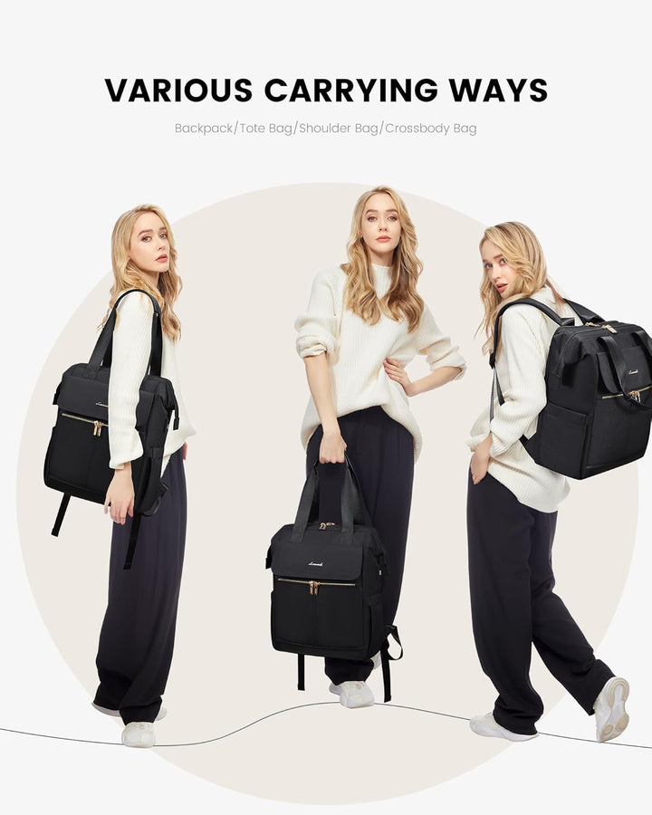 LOVEVOOK Mochila para computadora portátil para mujer, bolsa de tra...