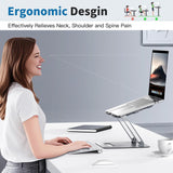 YICOSUN Soporte de refrigeración ajustable para laptop con 2 ventil...