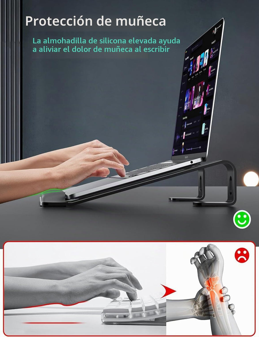 JCZT Soporte de aluminio para laptop, soporte para portátil con rep...