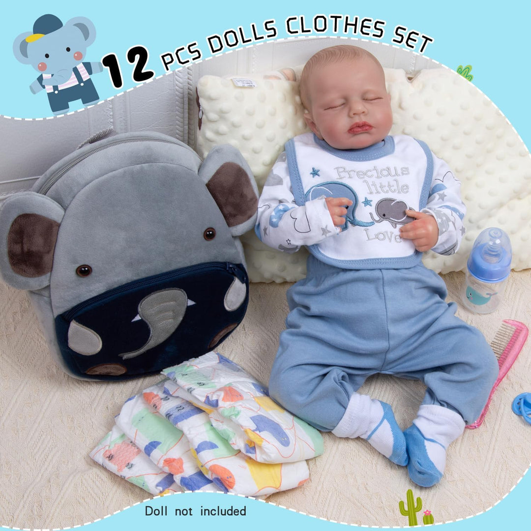 Juego de 12 piezas de accesorios de ropa de muñeca Reborn para muñe...