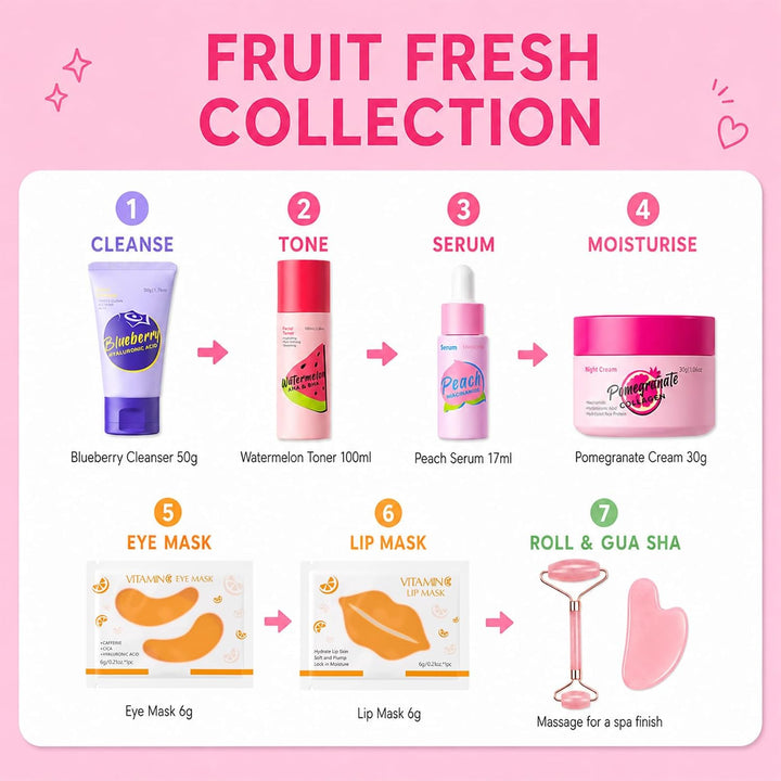 Juego de cuidado de la piel de frutas, juego de cuidado de la piel,...
