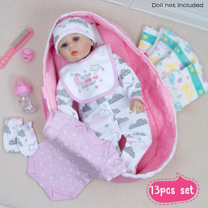 PEDOLLTREE Juego de 13 muñecas Reborn para niña, accesorios con moi...