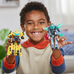 Transformers EarthSpark Cyber-Combiner Bumblebee and Malto Robot Figuras de acción, Moderno