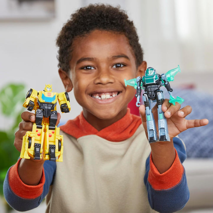 Transformers EarthSpark Cyber-Combiner Bumblebee and Malto Robot Fi...