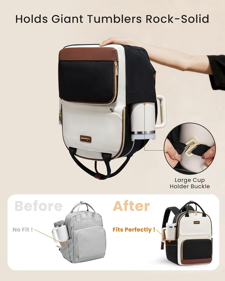 LOVEVOOK - Mochila para computadora portátil para mujeres con bolsi...