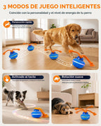 Juguete interactivo de la bola del perro, movimiento giratorio de