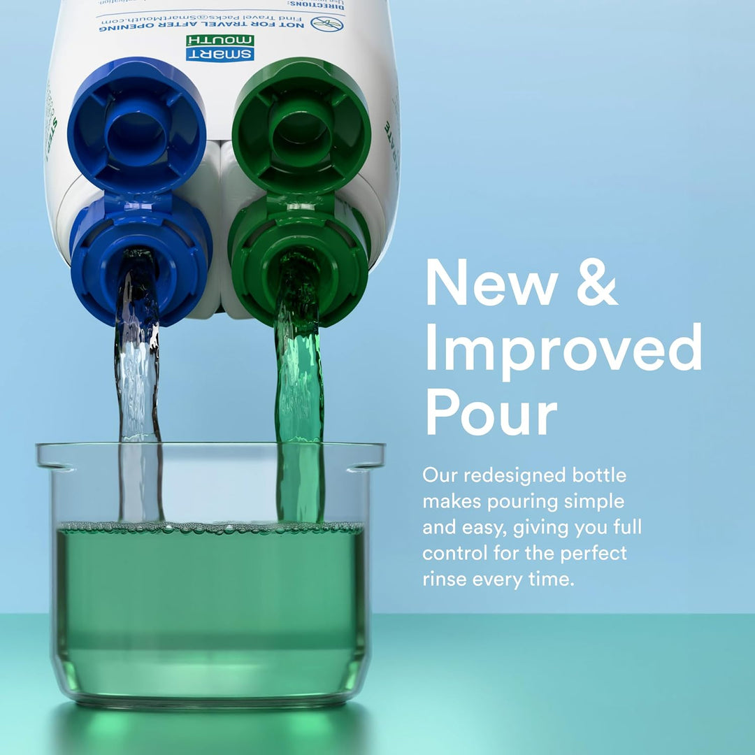 SmartMouth - Enjuague bucal clínico activado con zinc, menta limpia...