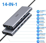 Estación de acoplamiento USB C Monitor dual para HP,Estación de | U...