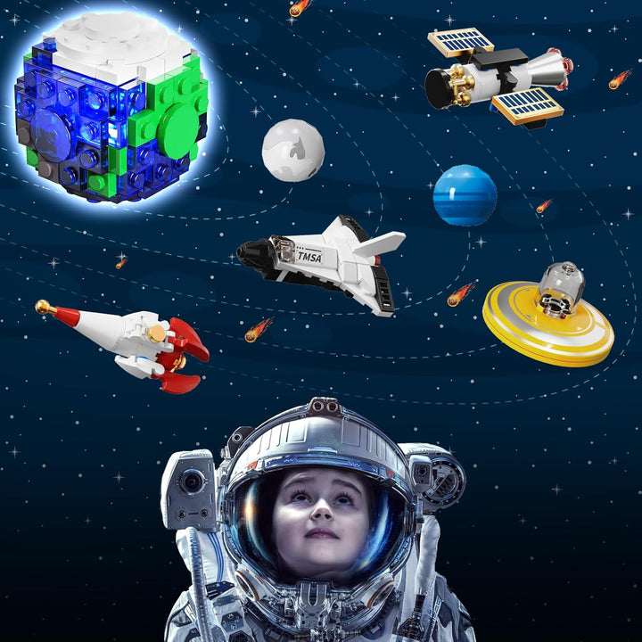 Juegos espaciales giratorios con luz planeta Juguetes de