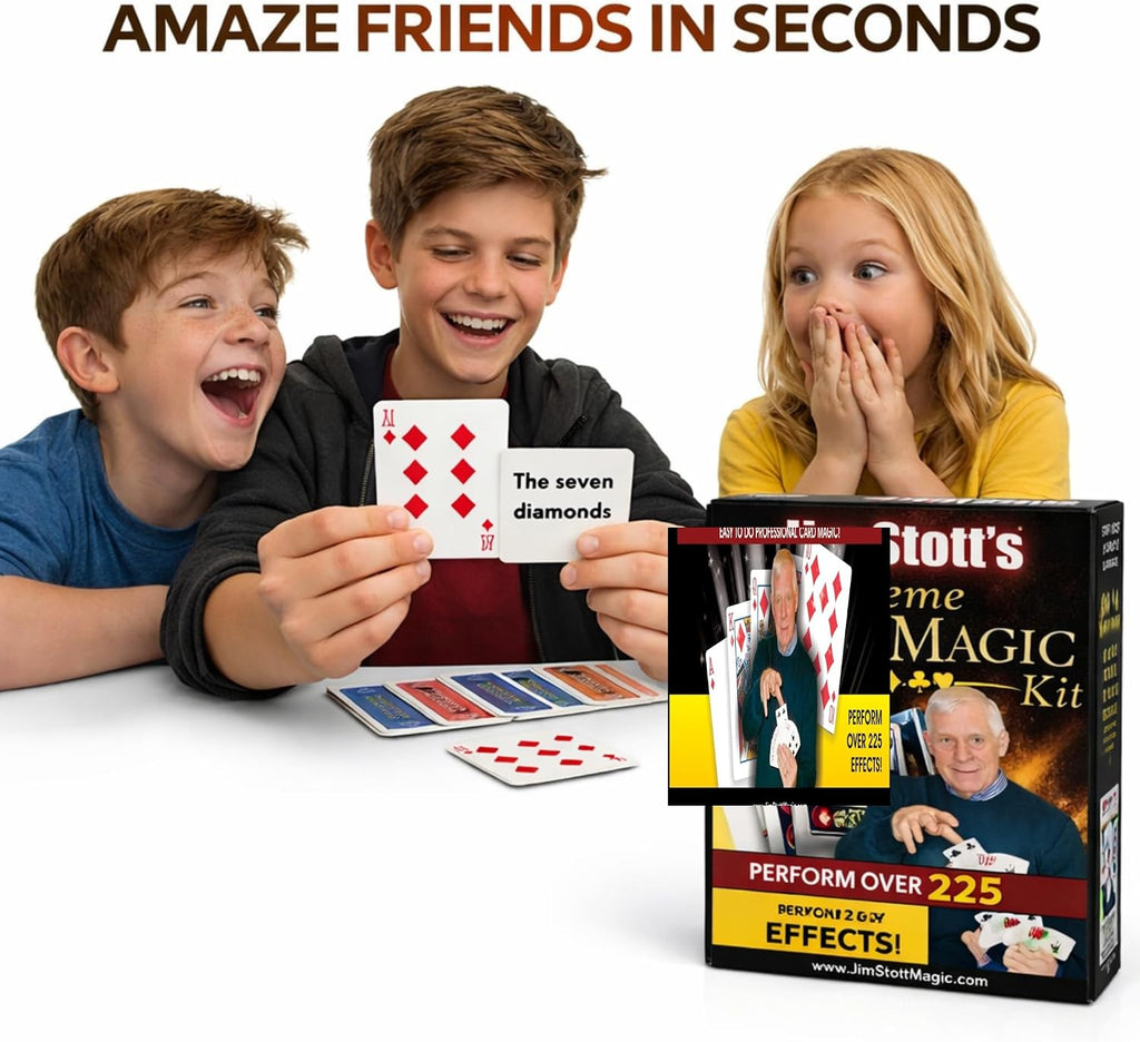 Jim Stott Supreme Card Magic Kit - Más de 225 trucos de cartas fáciles