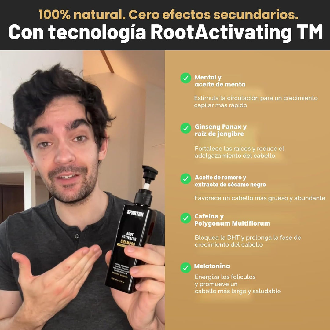 Champú Activador de Raíces SPARTAN™ para Hombres - Champú para el C...