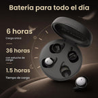 NE90 - Auriculares para dormir con funda de pantalla táctil inteligente de 0.11 oz, ultra pequeños, auriculares inalámbricos Bluetooth 6.0, aplicación de ruido blanco, cancelación de ruido ENC