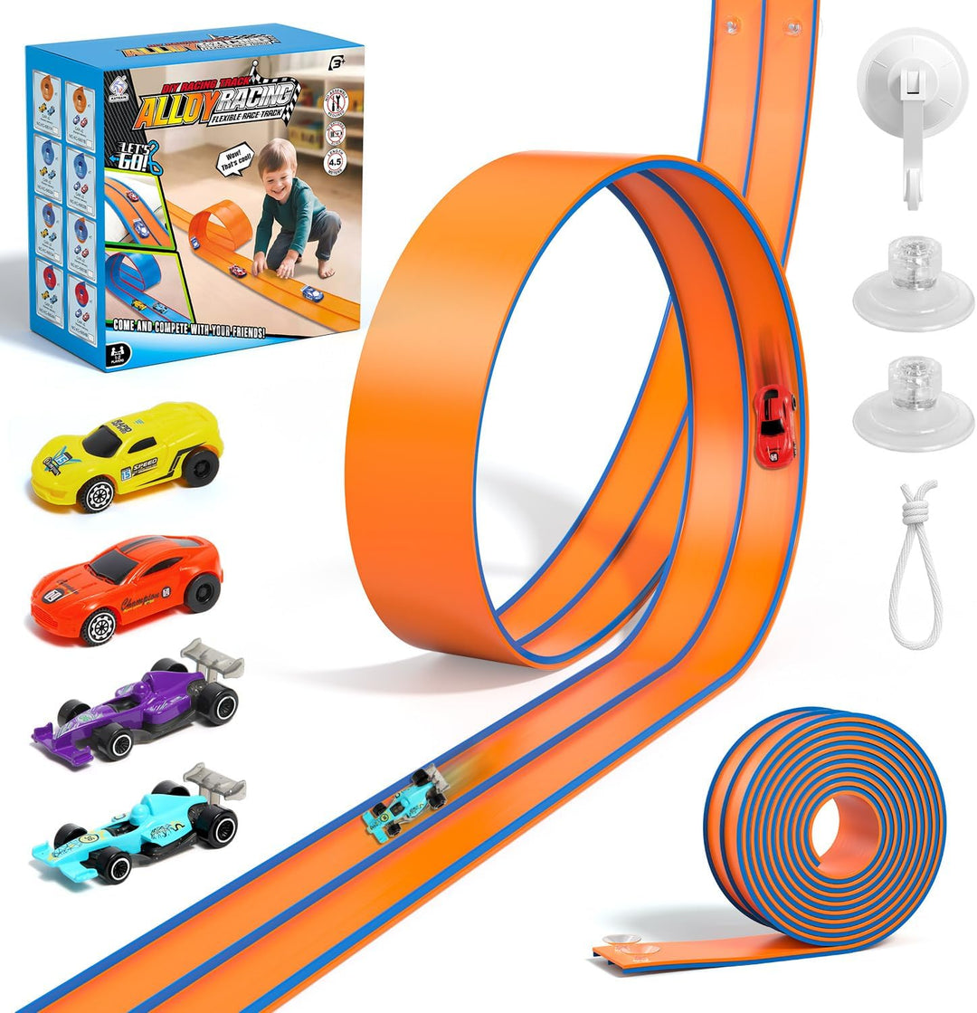 Flex Tracks - Pista de carreras flexible de 15 pies para