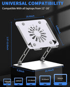 SOUNDANCE Almohadilla de enfriamiento ajustable para laptop, 4