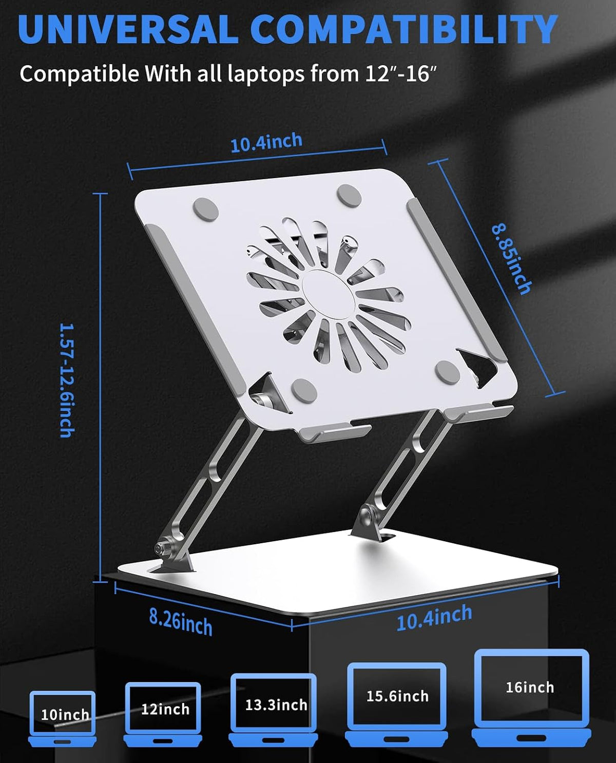 SOUNDANCE Almohadilla de enfriamiento ajustable para laptop, 4