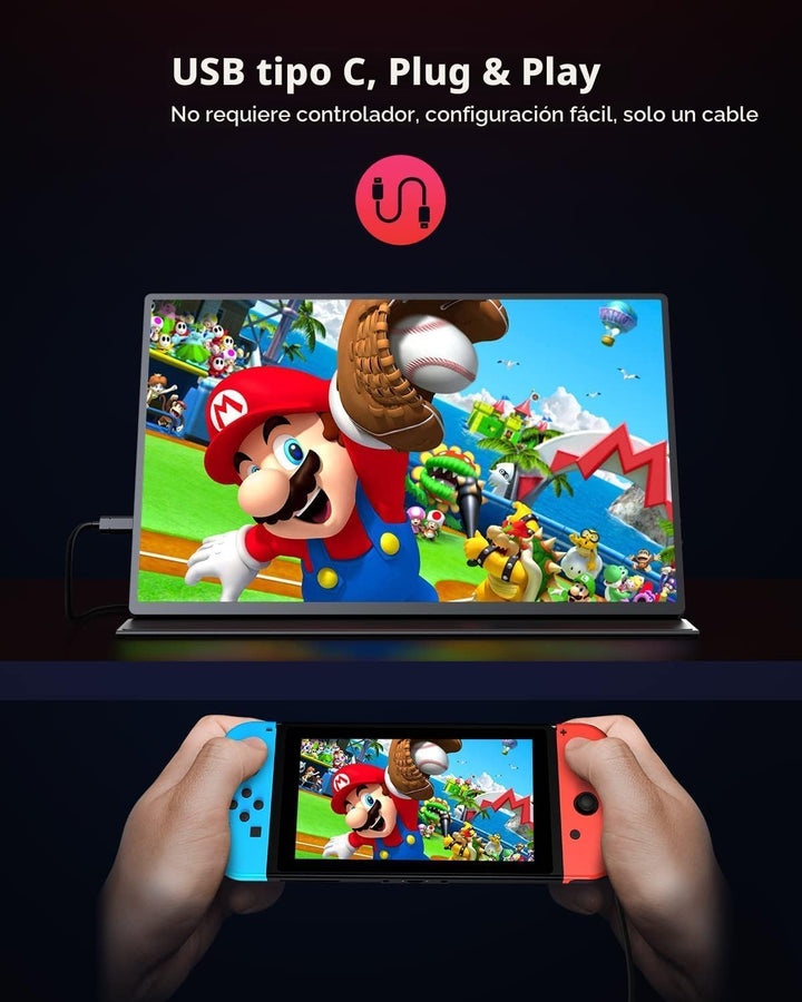 UPERFECT Monitor portátil para juegos 2K 120Hz, 16" 2560x1600 Q...
