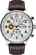 Reloj analógico AV-4011 Hawker Hurricane, con mecanismo de cuarzo japonés, con correa de piel, de AVI-8