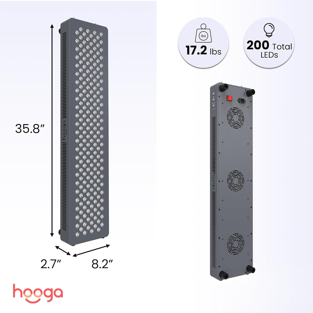Terapia de luz roja por Hooga, 660nm 850nm, terapia de luz LED cerc...