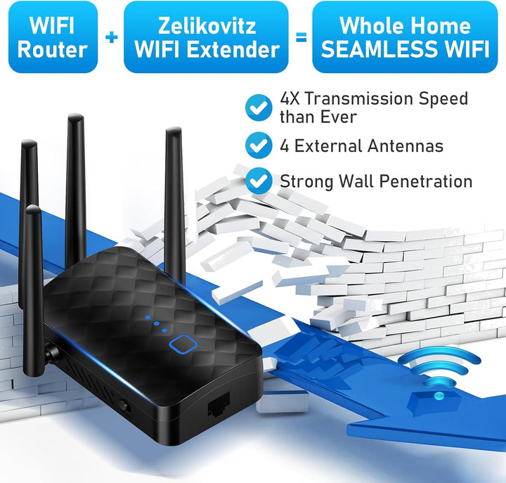 Amplificador de señal con extensor WiFi banda dual de 58