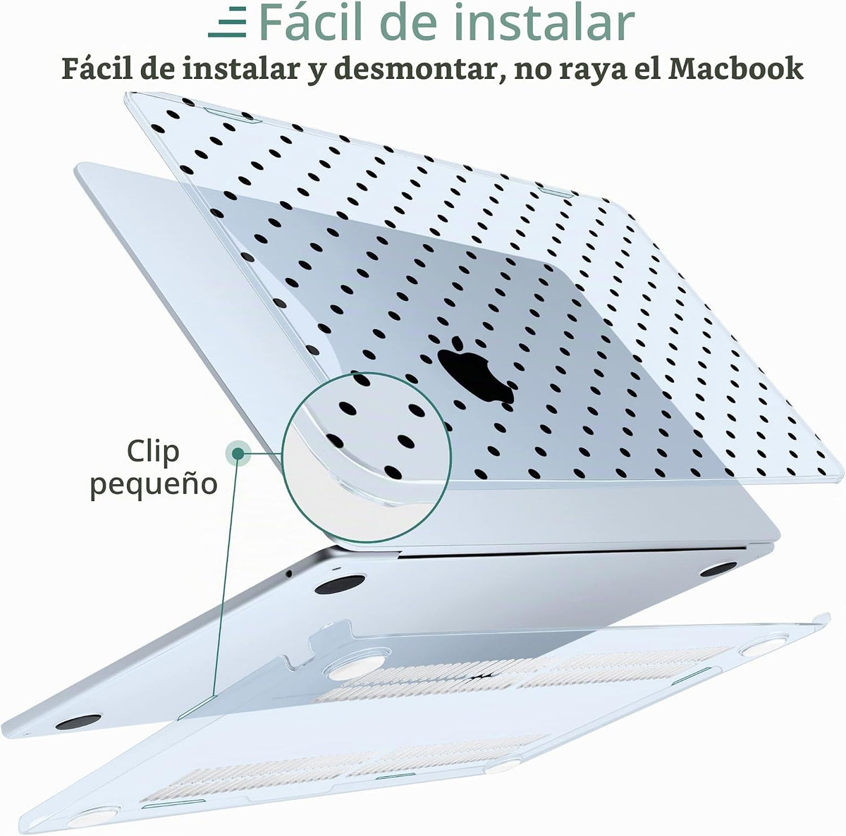 DONGKE Funda para MacBook Air de 13 pulgadas (13.6 pulgadas), chip...