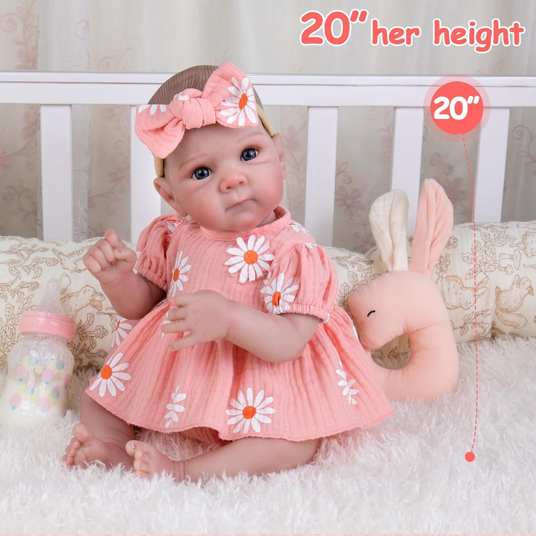 Aori Muñecas Bebé Reborn Realistas Niña 20 pulgadas \u2013 Muñeca r...