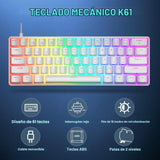 BlueFinger Combo de teclado y mouse mecánicos para juegos 60% \u201...