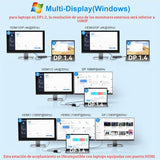 Estación de acoplamiento USB C de monitor dual para laptop Dell\/Le...
