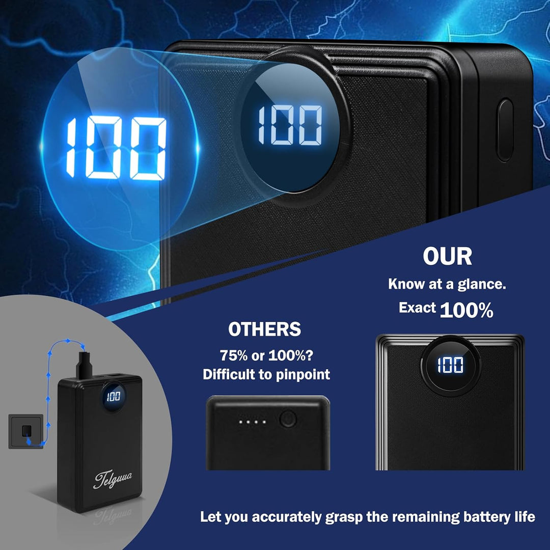 Telguua Paquete de batería de chaleco térmico de 12000 mAh, batería...