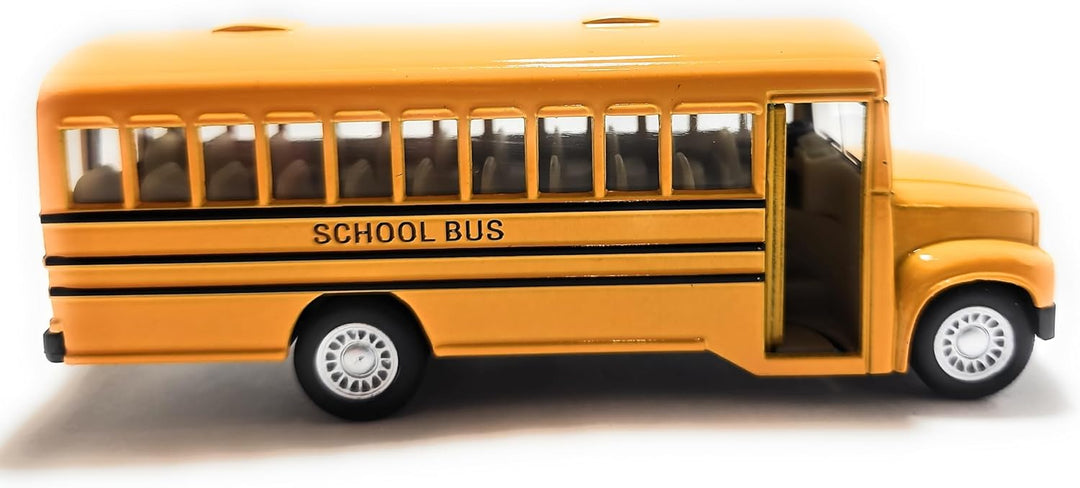 KiNSMART KiNSFUN Autobús escolar amarillo de 5 pulgadas