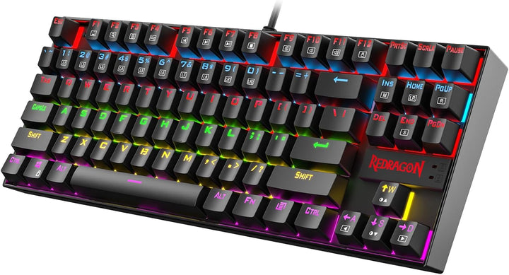 Redragon Teclado mecánico para juegos K552, compacto de 87 teclas,...