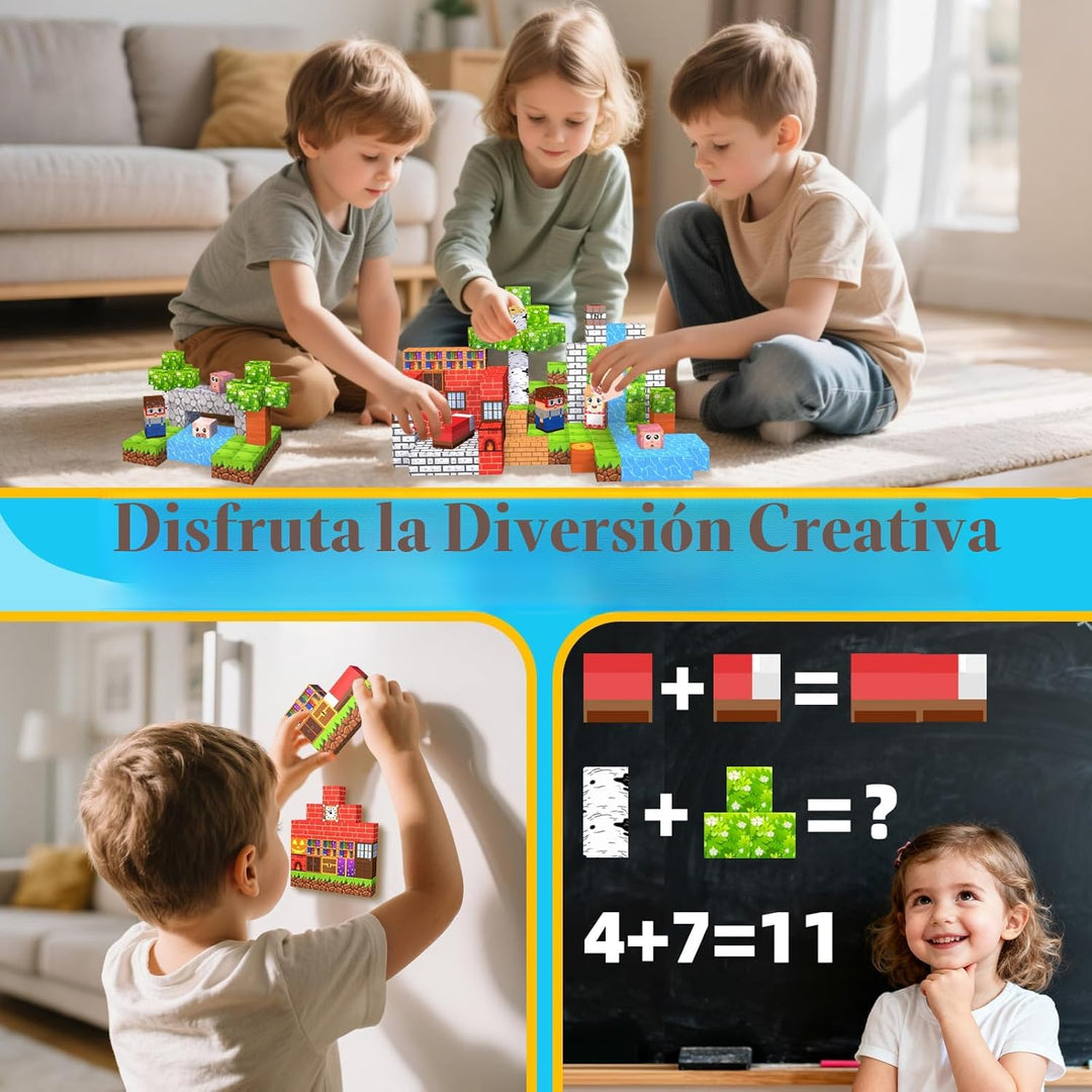 EchoPlan 200 bloques magnéticos, bloques de construcción magnéticos...