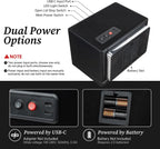Mcbazel Enrollador de reloj para relojes automáticos, caja de bobinadora de reloj doble con luz LED, motor silencioso fabricado en Japón, regalo para hombre y mujer, negro