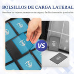 Carpeta para Tarjetas de Intercambio, Álbum de Tarjetas con 9 Bolsillos de Carga Lateral que Sostiene hasta 540 Tarjetas, Carpeta con Cremallera para Colección de Tarjetas, Soporte de Tarjetas