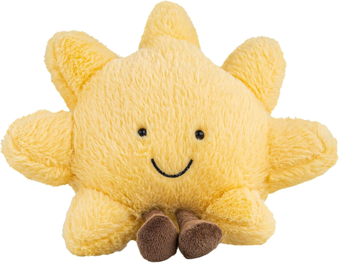 Lindo juguete de peluche de sol, almohada de sol llena de diversión...