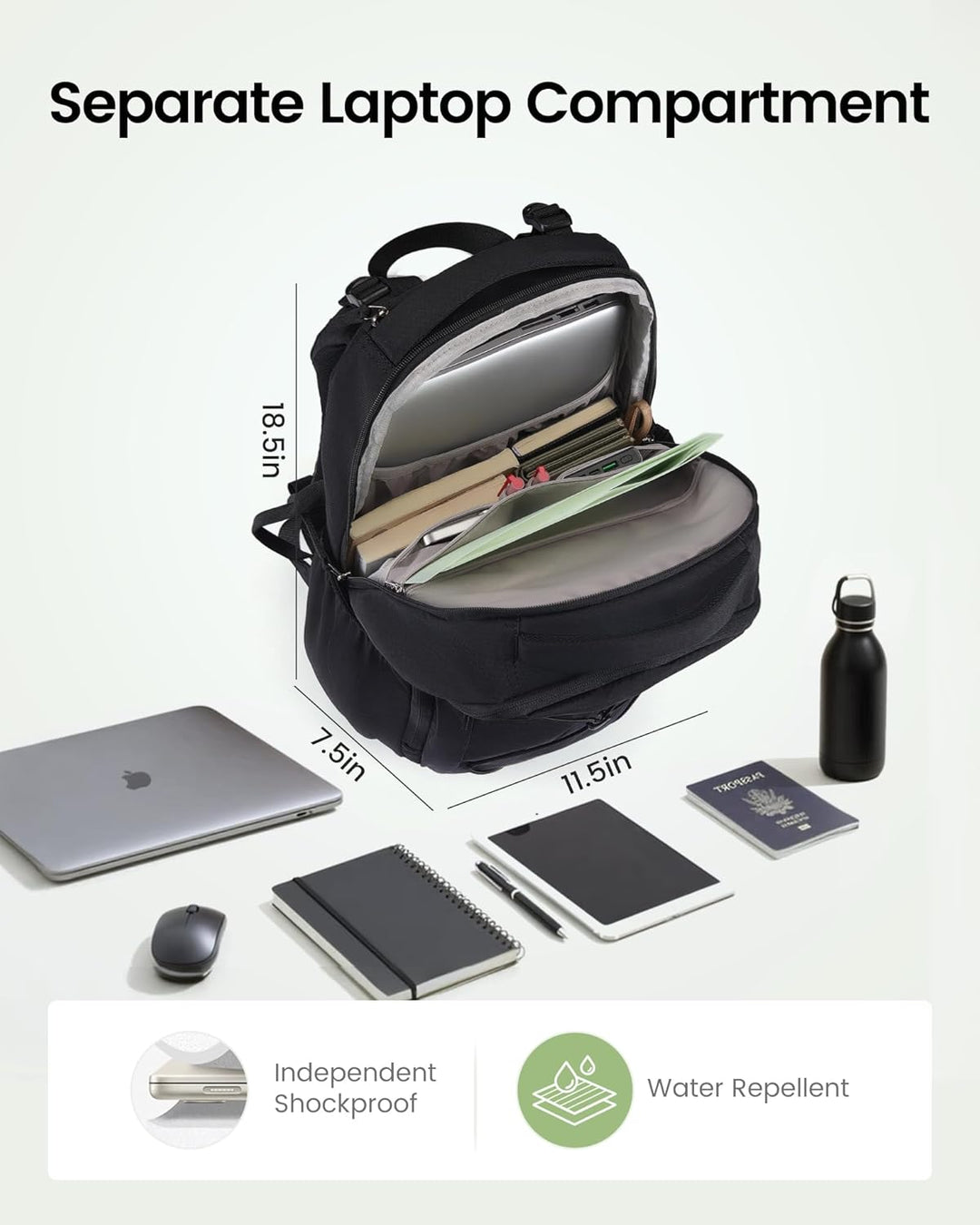 LOVEVOOK Mochila diaria para laptop para mujeres y hombres con sopo...