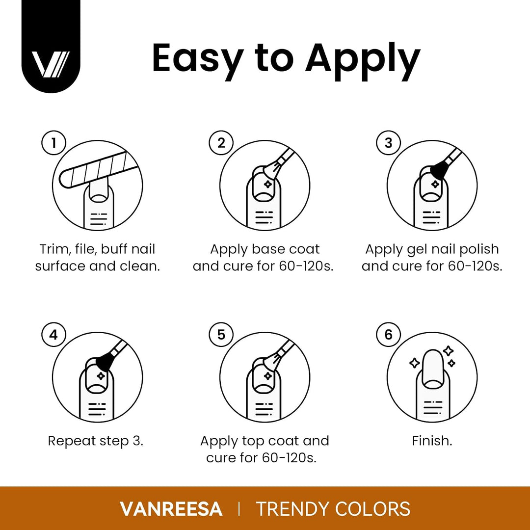 VANREESA Kit de esmalte de uñas de gel con luz UV, 53 piezas, juego...