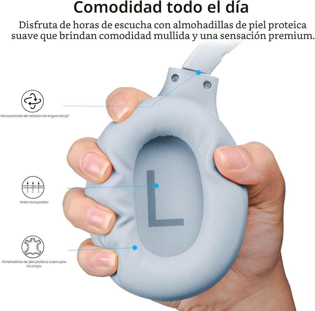 TOZO Auriculares híbridos HT3 con cancelación de ruido, batería de...