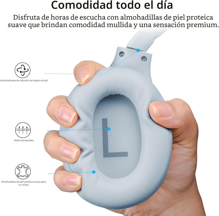 TOZO Auriculares híbridos HT3 con cancelación de ruido, batería de...