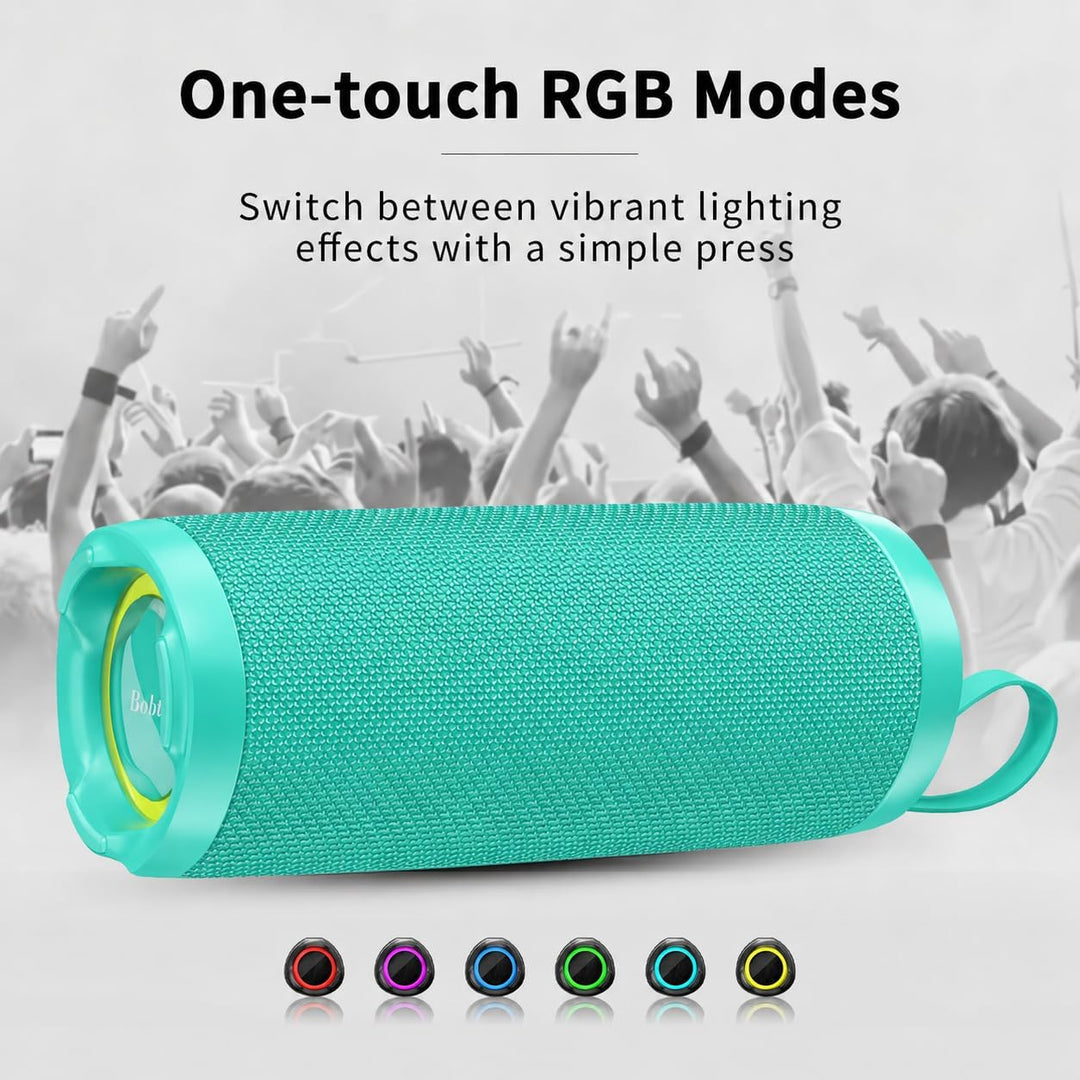 Bobtot Altavoz Bluetooth portátil, IPX6 impermeable con graves inte...