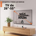 Soporte de pared para TV sin clavos, resistente para televisores de pantalla plana de 26 a 55 pulgadas, sin pernos, sin taladro, sin anclajes, fácil de instalar con todos los accesorios incluidos