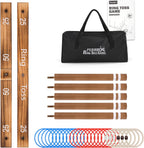 Peradix Juego de lanzamiento de anillos con 26 anillos y bolsa de