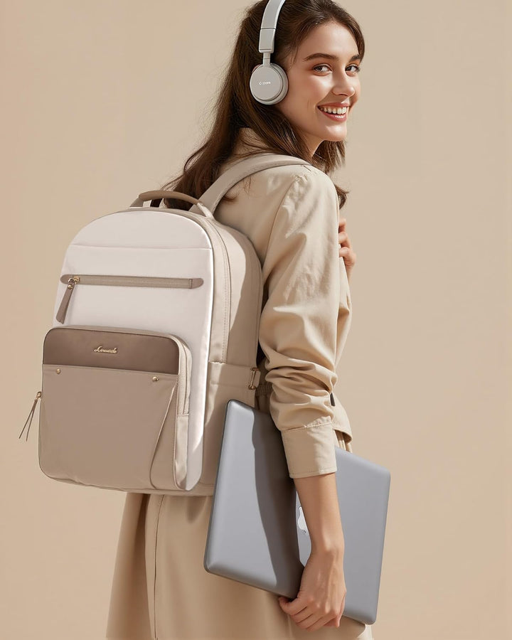 LOVEVOOK Mochila para laptop para mujer, mochila de trabajo de 17.3...